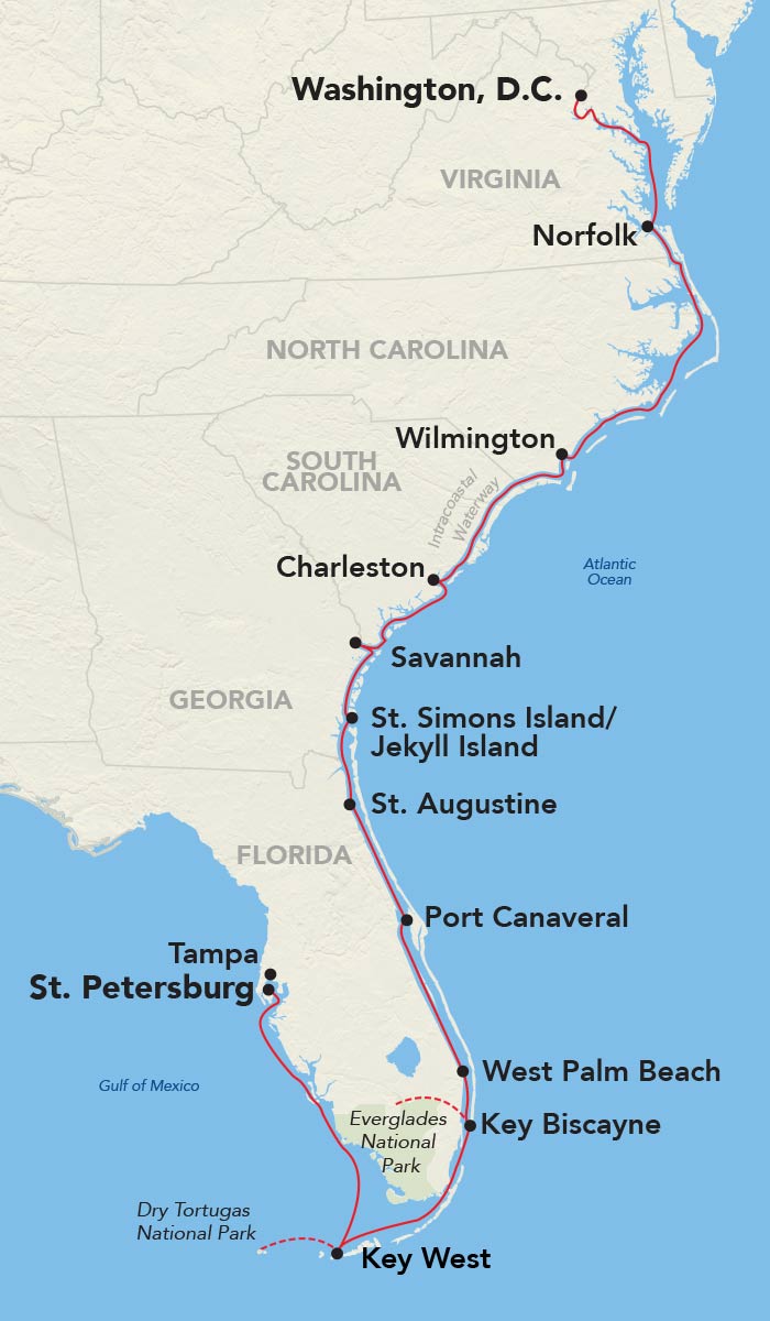 East Coast & Intracoastal Waterway River Cruises | American Cruise Lines